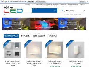 Sklep internetowy z oświetleniem LED